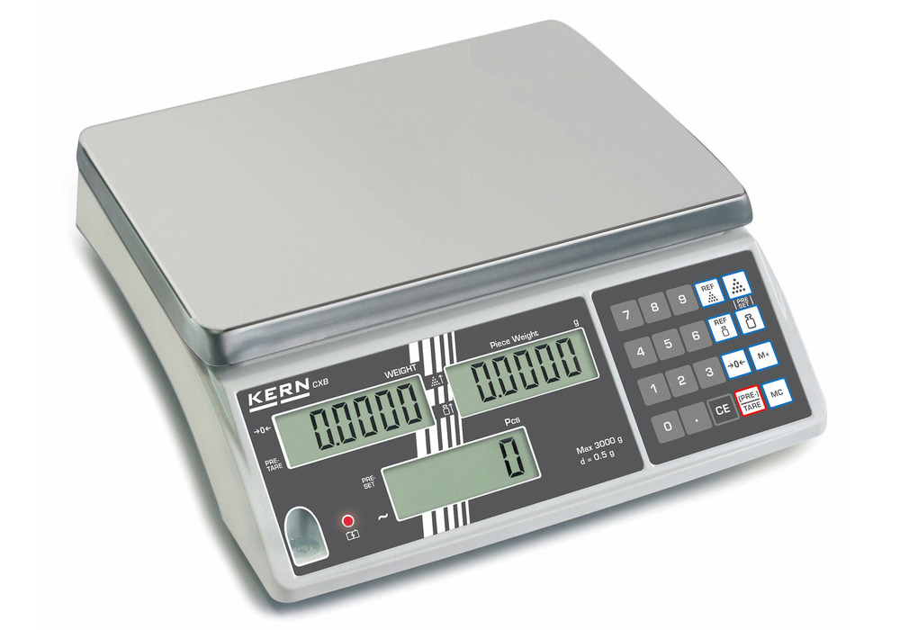 KERN počítací váha CXB, ověřitelná, až do 6 kg, min. hmotnost dílku 2,0 g / kus
