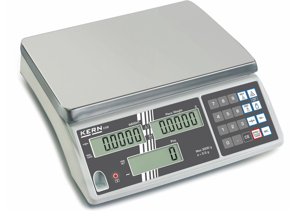 KERN počítací váha CXB, až do 15 kg, min. hmotnost dílku 5,0 g / kus - 1