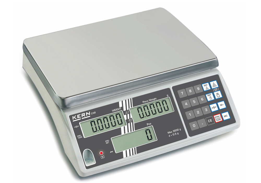 KERN počítací váha CXB, až do 6 kg, min. hmotnost dílku 2,0 g / kus - 1