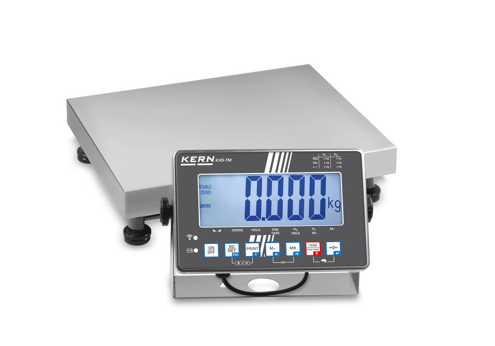 KERN nerezová plošinová váha SXS, IP 68, až do 150 kg, vážící plocha 650 x 500 mm