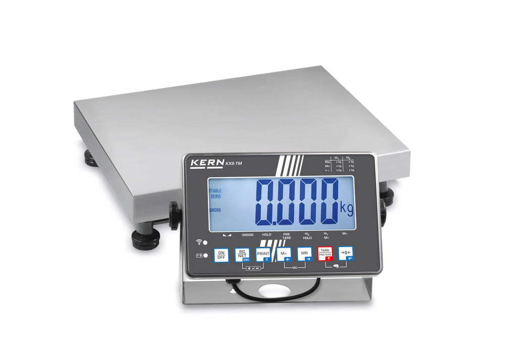 KERN st steel platform scale SXS, IP 68, verifiable, to 60 kg, weighing plate 400 x 300 mm - 1