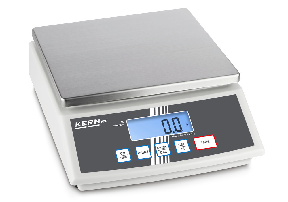 KERN bench scale FCB, second display on the rear, up to 24 kg, d = 2.0 g - 1