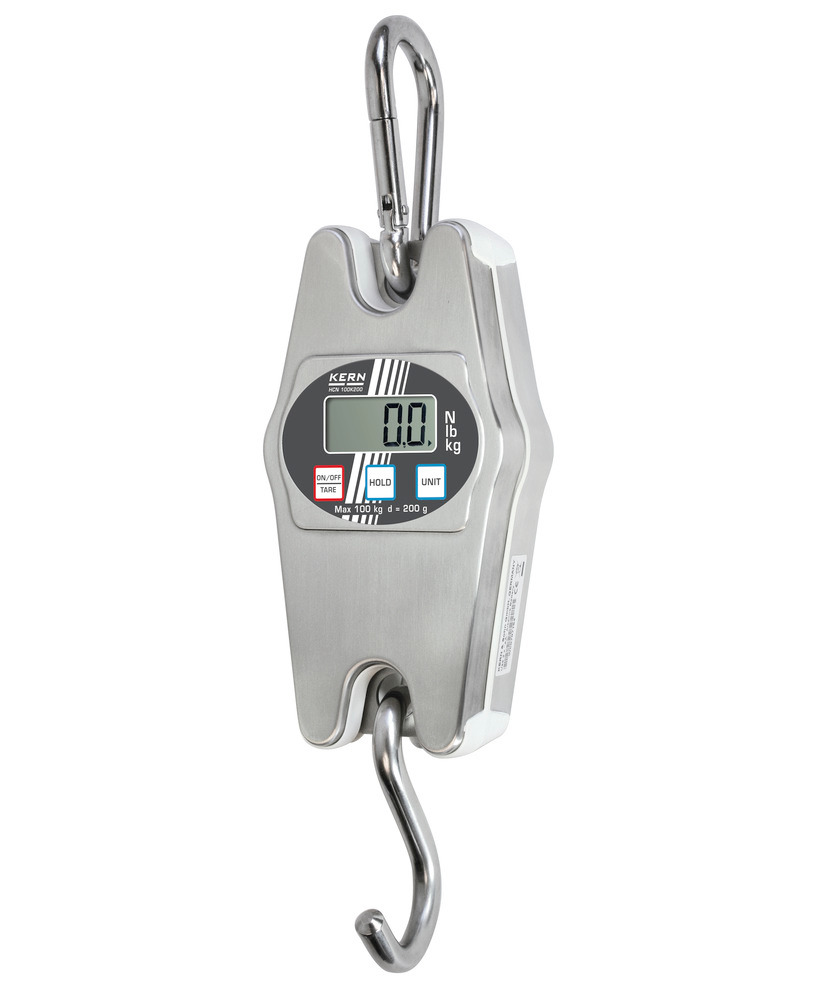 KERN stainless steel hanging scale HCN, IP 65, up to 200 kg - 1