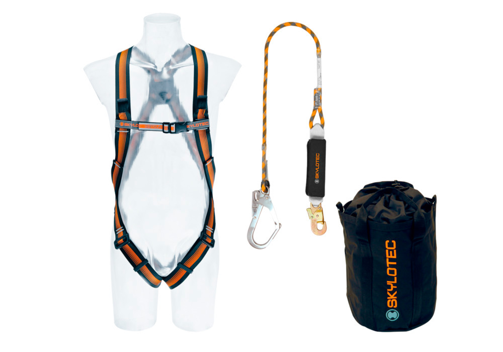 Imbragatura Safety Kit 5 per set per artigiano, inclusa cinghia e dispositivo di collegamento