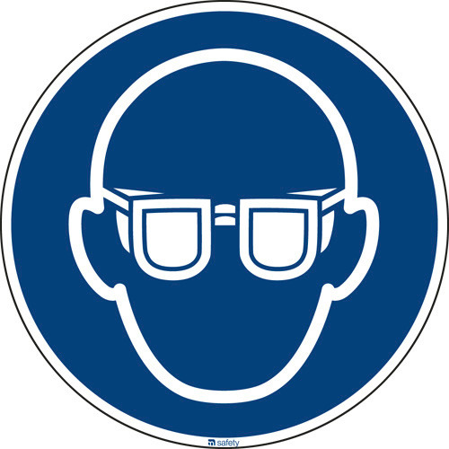 Příkazová značka Použít ochranné brýle, ISO 7010, samolepicí fólie, 100 mm,  BJ = 10 ks - 1