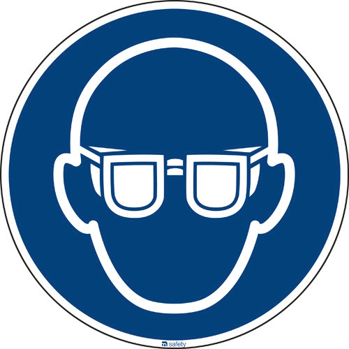 Příkazová značka Použít ochranné brýle, ISO 7010, z hliníku, 200 mm, BJ = 10 ks - 1