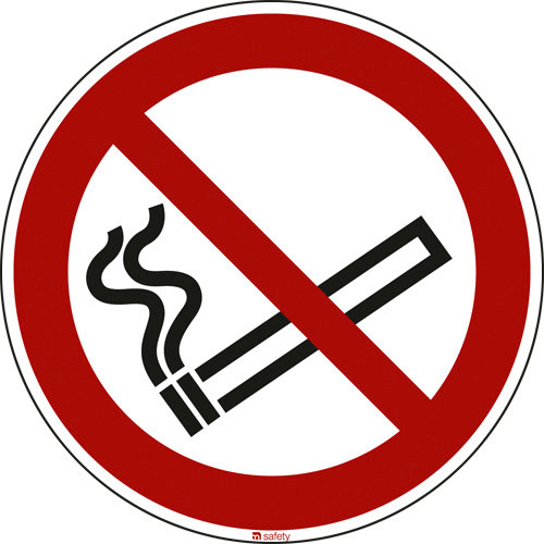 Verboden te roken bord, ISO 7010, aluminium, 300 mm, PU = 5 st. - 1