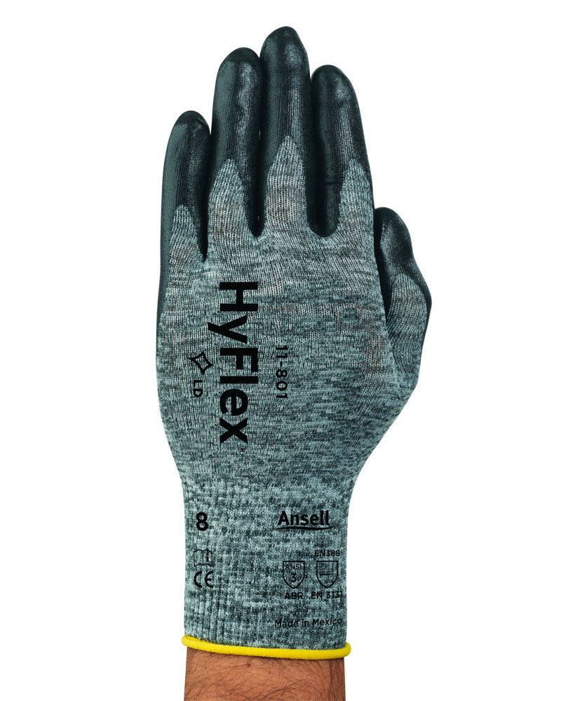 Ansell Hyflex Foam Glove -Kvsd - Size 10 - Level 1 Cut Resistance - Level 3 Abrasion Resistance - 1