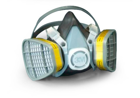 3M Half Facepiece Respirators 5000 Series, Disposable, Organic Vapor/Acid Gas Resp. Assemb -M- - 1