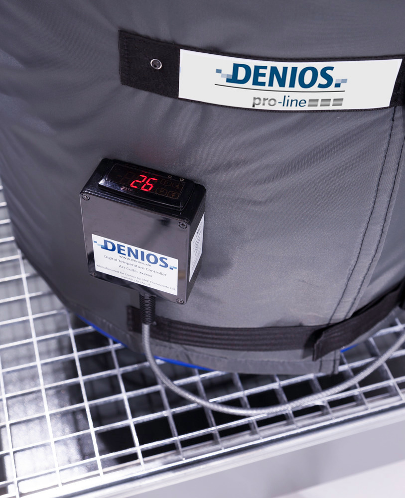 Varmekappe DENIOS Pro-line, digital temperaturregulering, for 200 liters fat - 6