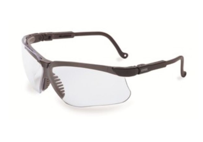 Uvex Genesis Safety Glasses - Black - Clear, Ultra-dura - 1