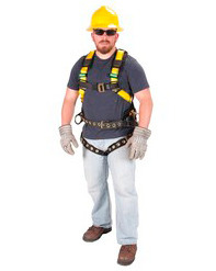 MSA Workman Full-Body Harnesses w/back D-ring & tongue-buckle legs - Standard Size - 2