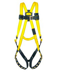 MSA Workman Full-Body Harnesses w/back & hip D-ring & Tongue-buckle legs - 1