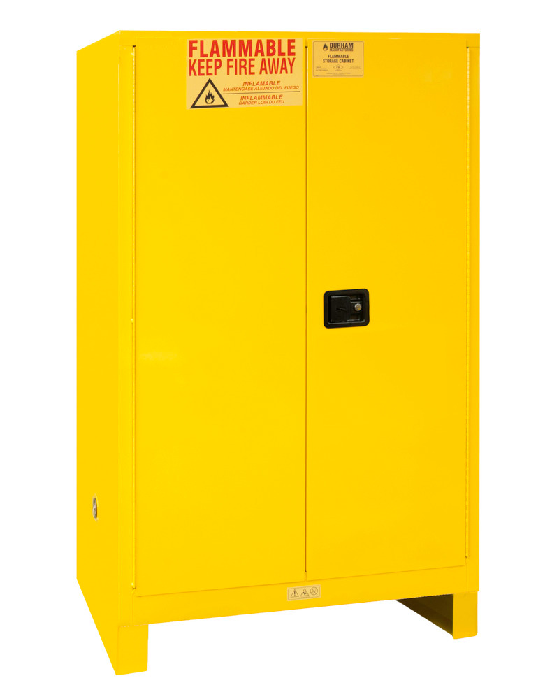Flammable Safety Cabinet - 90 Gallon - FM Approved - Manual Closing Door - with Legs - 1090ML-50 - 1