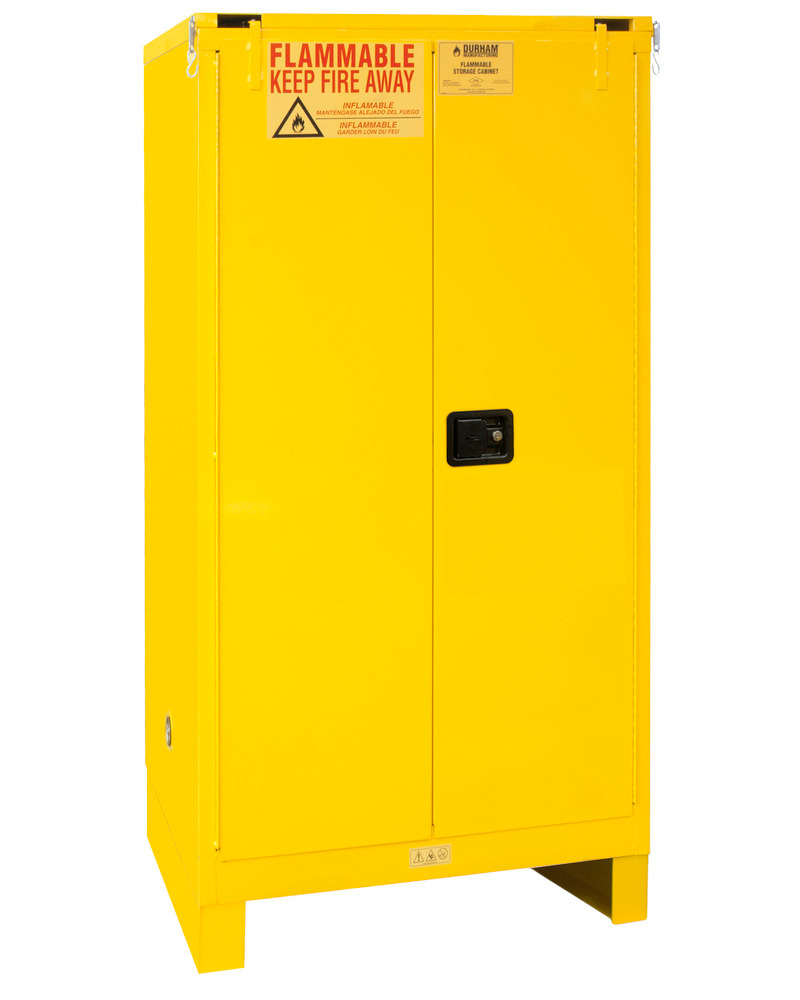 Flammable Safety Cabinet - 60 Gallon - FM Approved - Self-Closing Door - with Legs - 1060SL-50 - 1