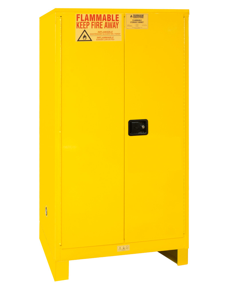 Flammable Safety Cabinet - 60 Gallon - FM Approved - Manual Closing Door - with Legs - 1060ML-50 - 1