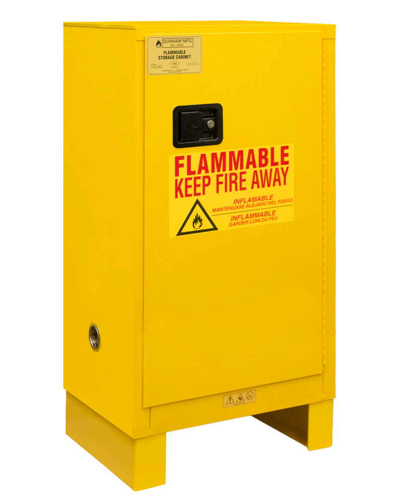 Flammable Safety Cabinet - 16 Gallon - FM Approved - Manual Closing Door - with Legs - 1016ML-50 - 1