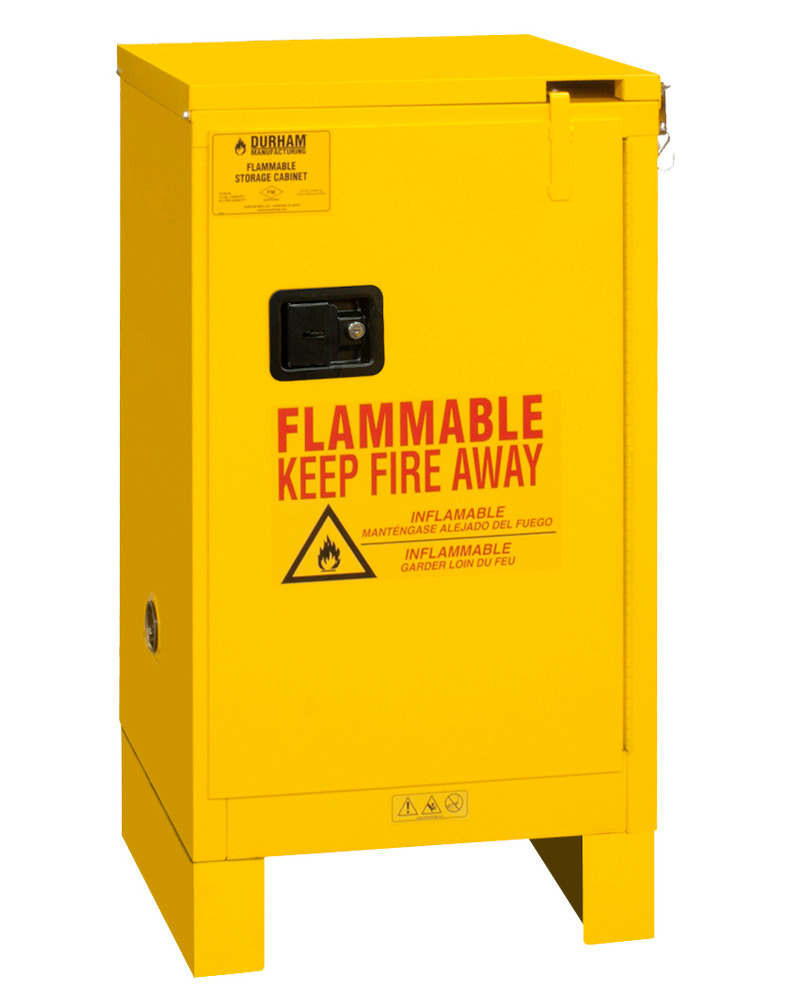 Flammable Safety Cabinet - 16 Gallon - FM Approved - Self-Closing Door - with Legs - 1016SL-50 - 1