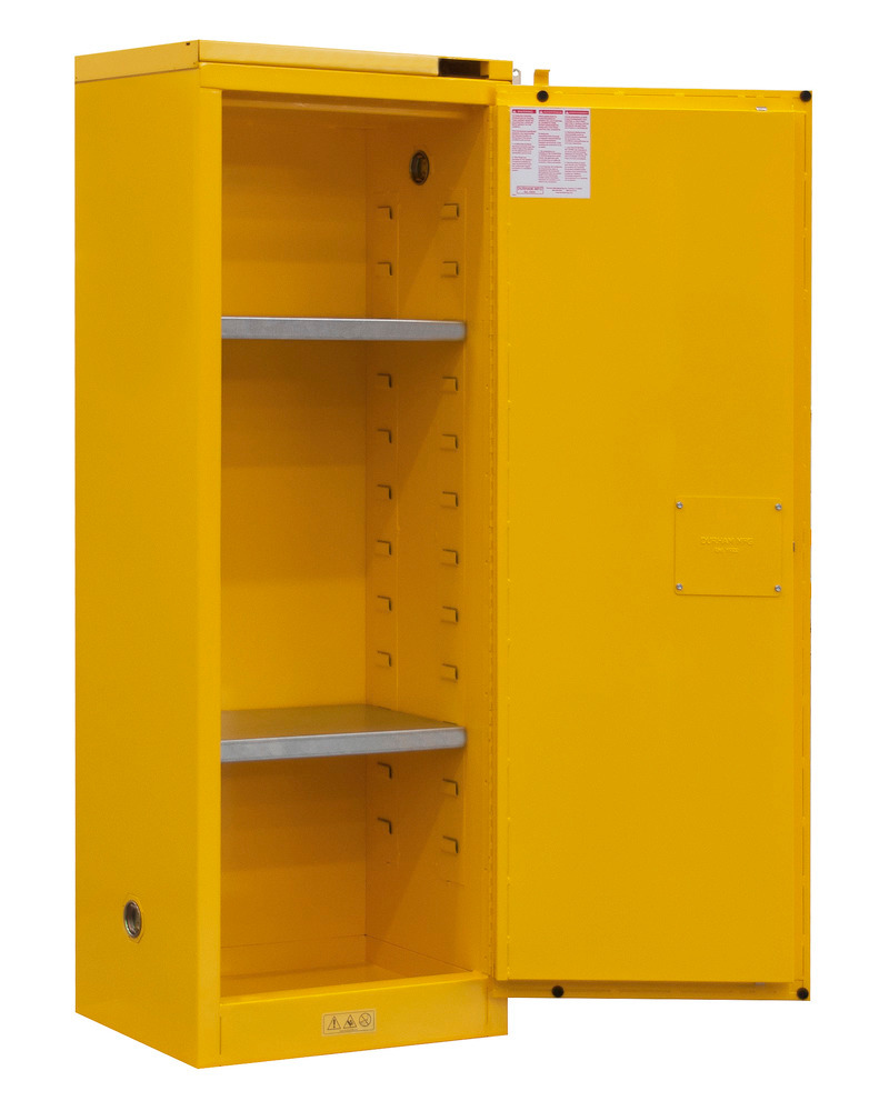 Flammable Safety Cabinet - 22 Gallon - FM Approved - Self Closing Door - 1022S-50 - 2