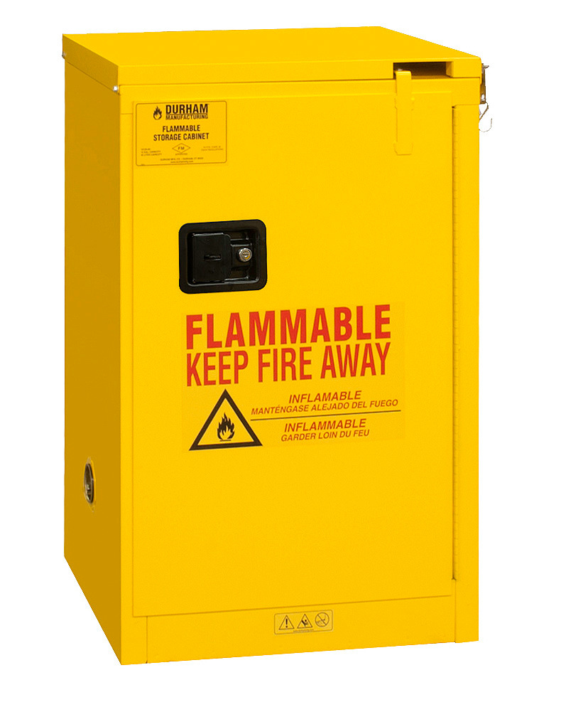 Flammable Safety Cabinet - 16 Gallon - FM Approved - Self Closing Door - 1016S-50 - 1