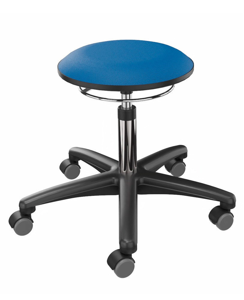 Pracovná stolička bez operadla, modrá - 1