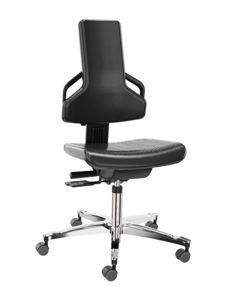 Cadeira de escritório premium, pernas cruzadas em alumínio PU - 1
