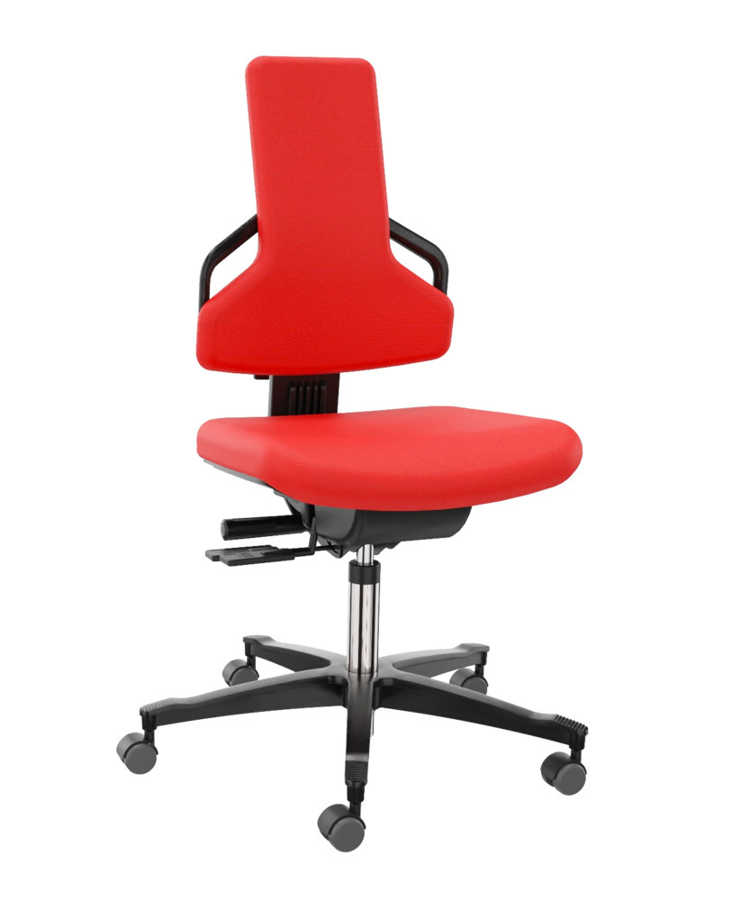 Premium werkstoelhoes stof rood - 1