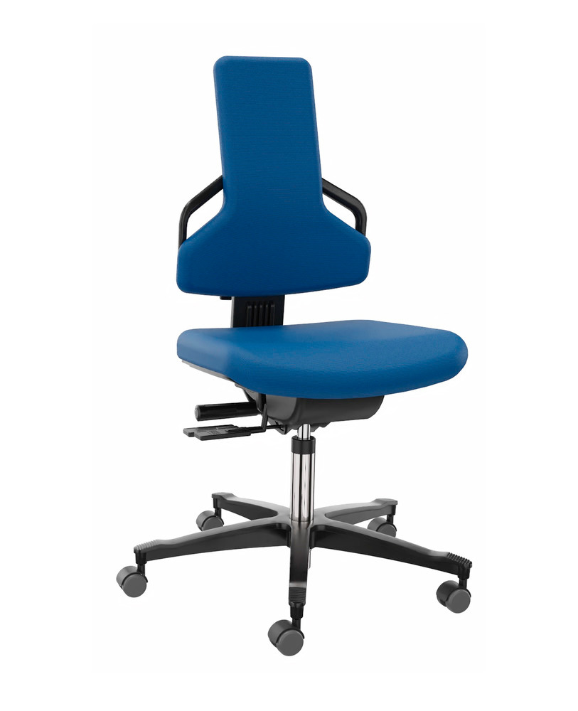 Chaise de travail Premium, tissu en bleu - 1