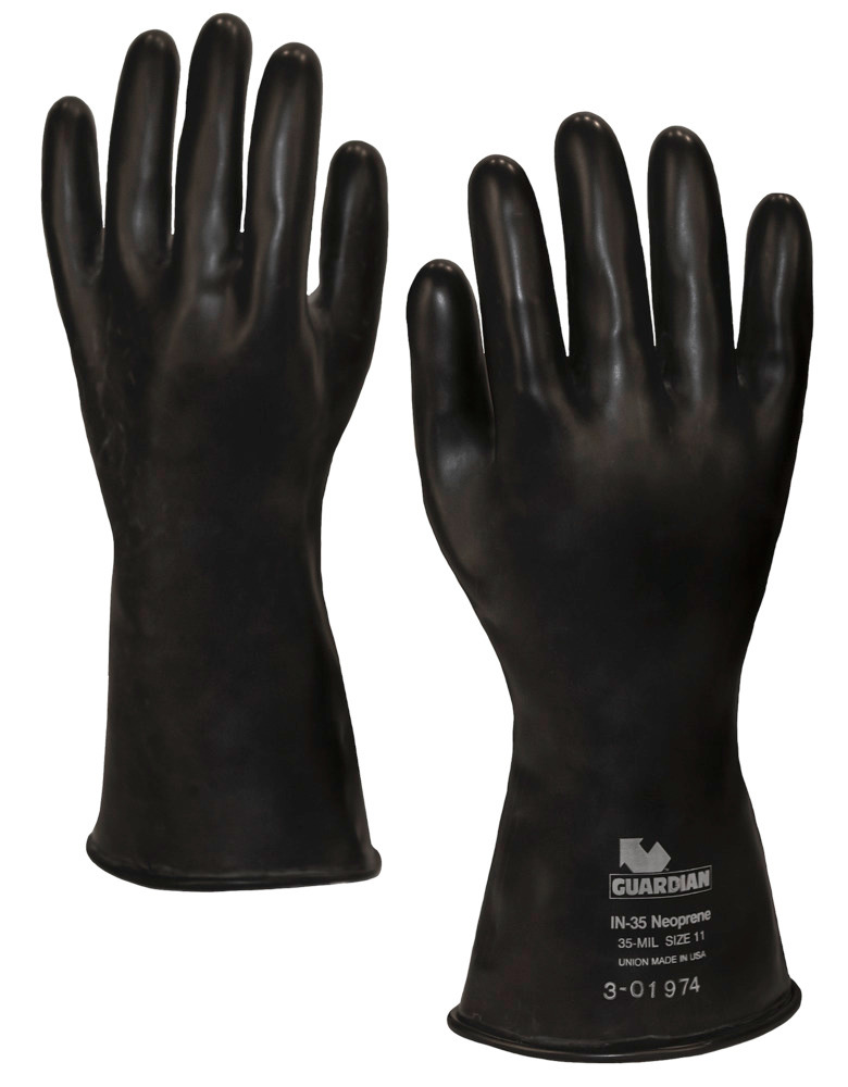 Neoprene Glove - Short - 35 mil - Size 10 - Black - Protection from Oils & Lubricants - 1
