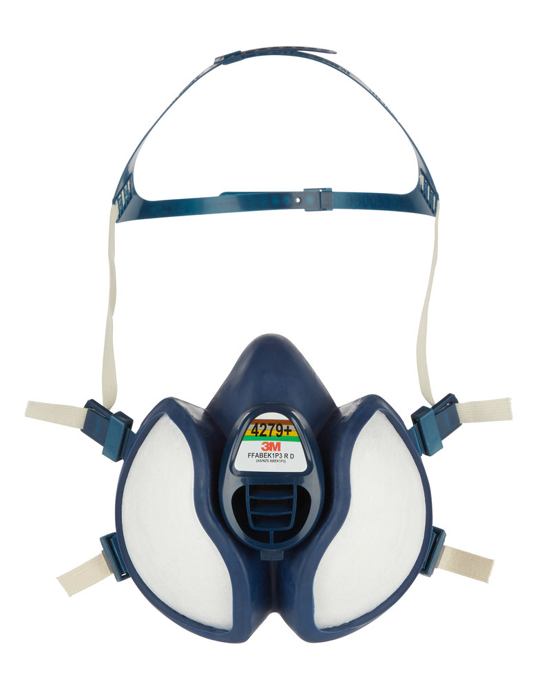 Meia máscara 3M com filtros integrados FFABEK1P3D conforme EN 405