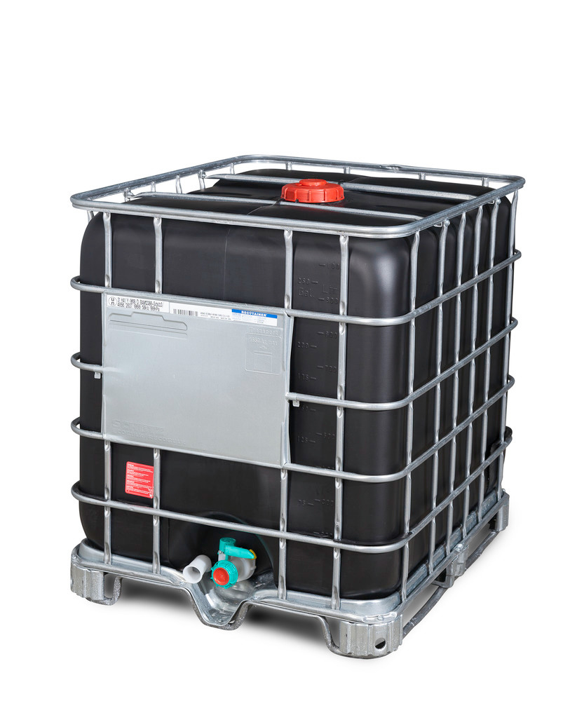 Recobulk IBC hazard. goods container, UV protect, steel runner 1000 litre, NW150 opening, NW50 drain - 3