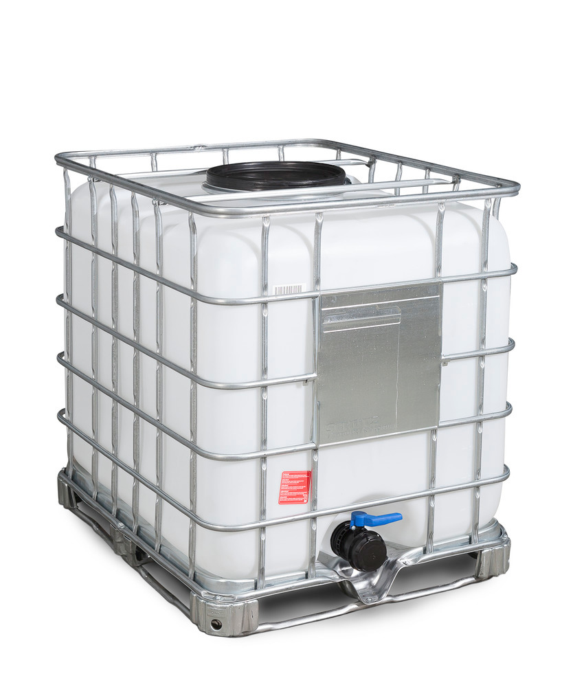 Recobulk IBC Container, Stahlrahmen-Palette, 1000 Liter, Öffnung NW400, Auslauf NW80 - 1