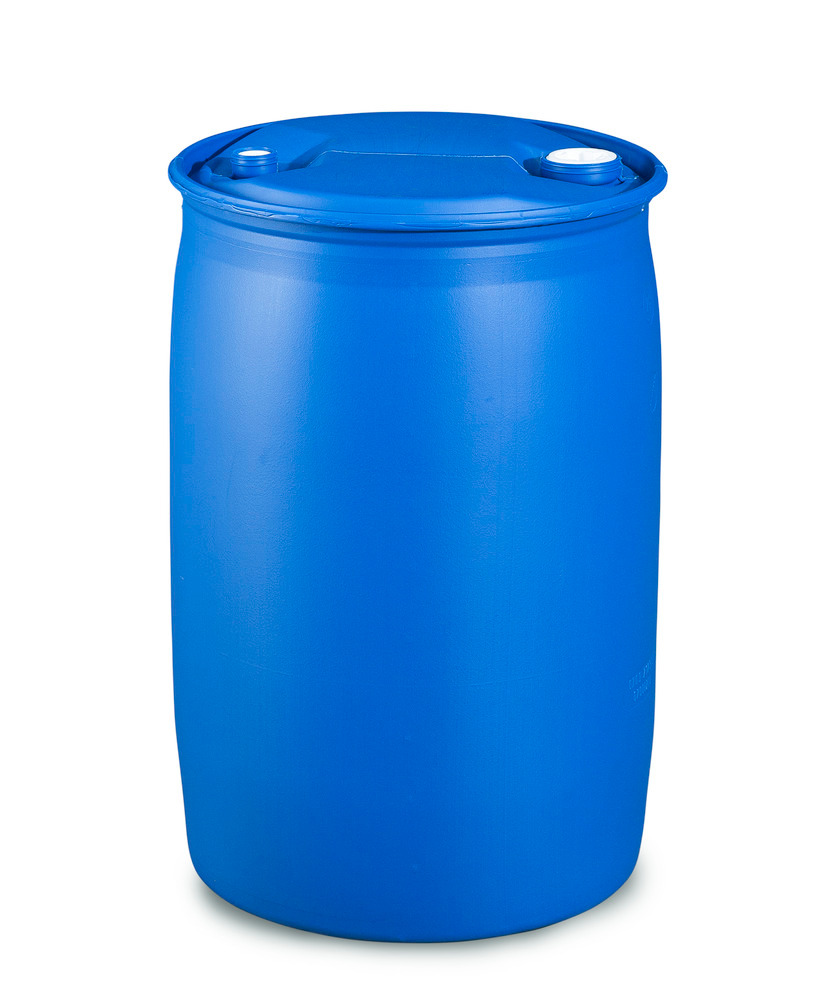 Bidón de plástico para químicos, tapones de rosca de 3/4'' y 2'', azul, 120 litros - 1