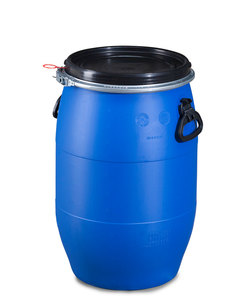 Plastic lidded drum, 60 litre - 3