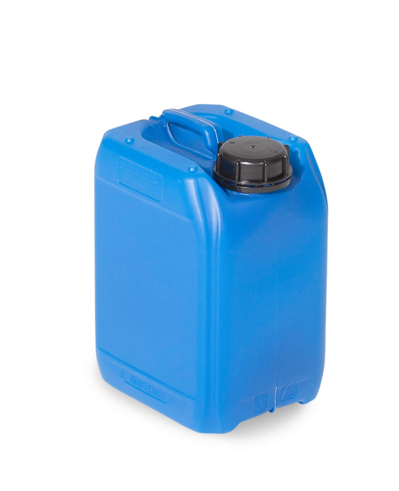 Garrafa de plástico (PE) ATEX 1 y 2, 6 litros, con asa y tapa roscada, azul, homologada, apilable - 2