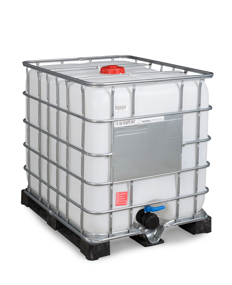 Recobulk IBC hazardous goods container, PE pallet, 1000 litre, NW150 opening, NW80 drain - 1