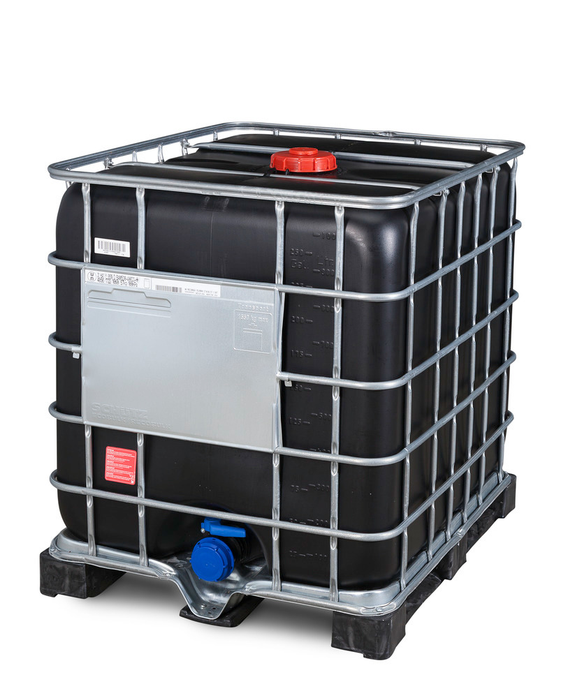 IBC kontejner Recobulk, UV ochrana, PE paleta, 1000 litrů, otvor DN 150, vypouštěcí otvor DN 80 - 10