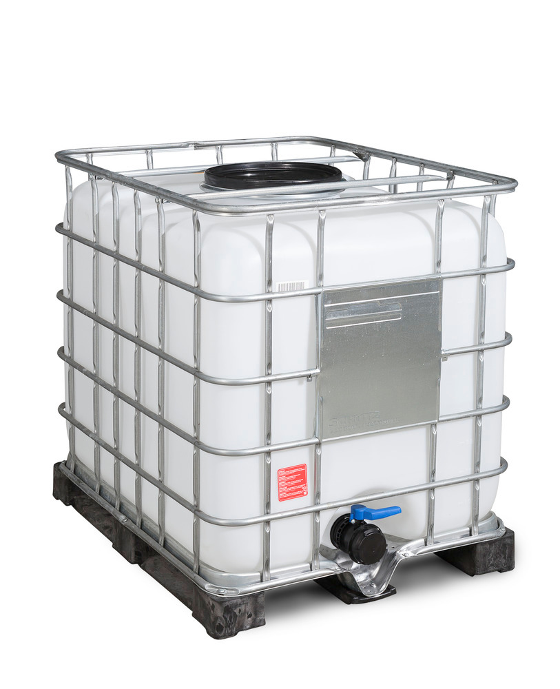 Recobulk IBC Container, PE-Palette, 1000 Liter, Öffnung NW400, Auslauf NW80