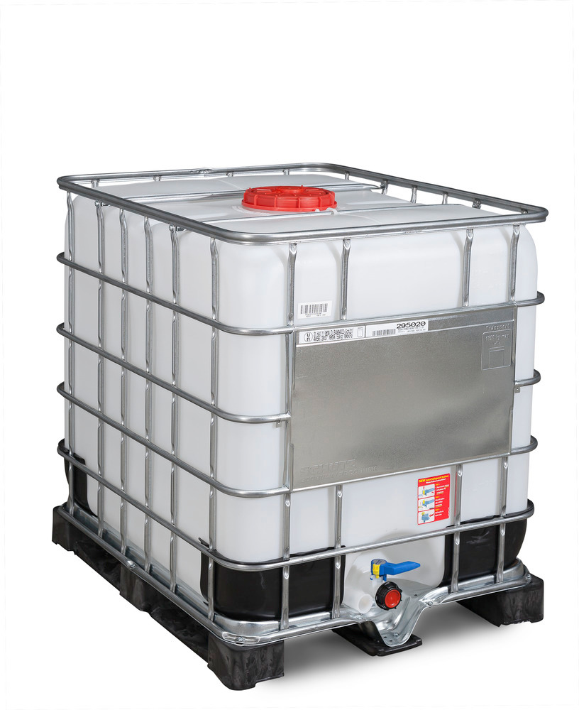 Recobulk IBC Gefahrgut-Container, PE-Palette, 1000 Liter, Öffnung NW225, Auslauf NW50