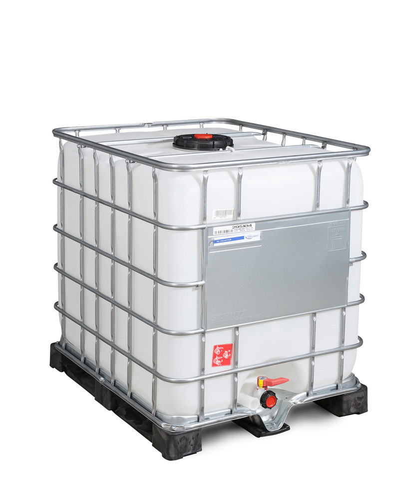 IBC container, PE pallet, 1000 liter, opening NW225, uitloop NW50 - 1