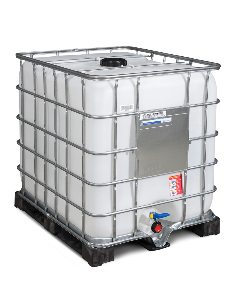 IBC Container, PE-Palette, 1000 Liter, Öffnung NW150, Auslauf NW50 - 1