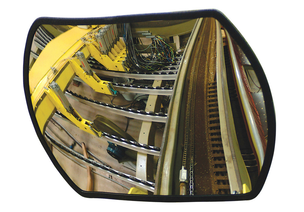 Convex Round Mirrors - Industrial Acrylic - Rectangular - Eliminate Blind Spots - Lightweight - 1