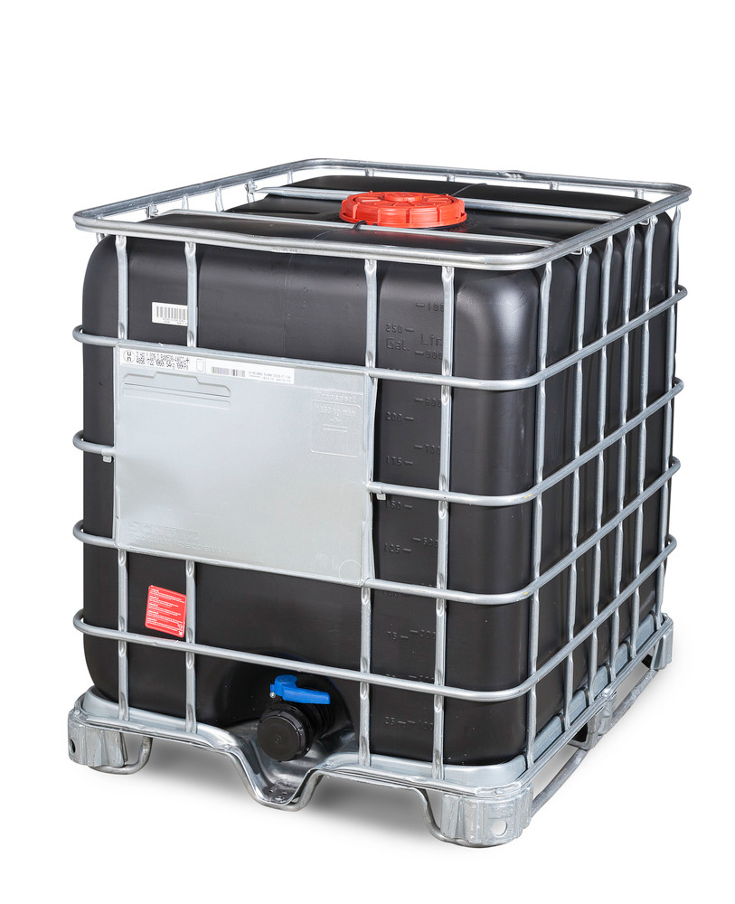 Recobulk IBC Gefahrgut-Container, UV-Schutz, Stahlkufen, 1000 Liter, Öffnung NW225, Auslauf NW80 - 3