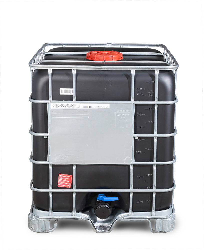 Recobulk IBC Gefahrgut-Container, UV-Schutz, Stahlkufen, 1000 Liter, Öffnung NW225, Auslauf NW80 - 2