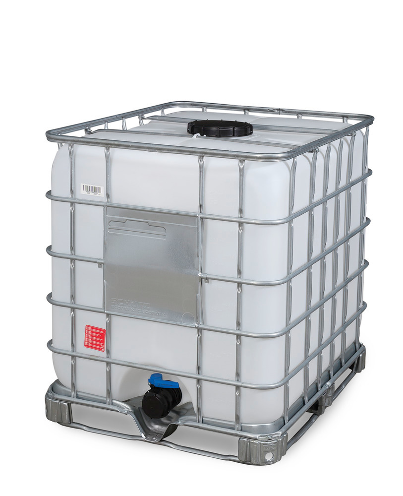 Recobulk IBC Container, Stahlrahmen-Palette, 1000 Liter, Öffnung NW225, Auslauf NW80 - 3