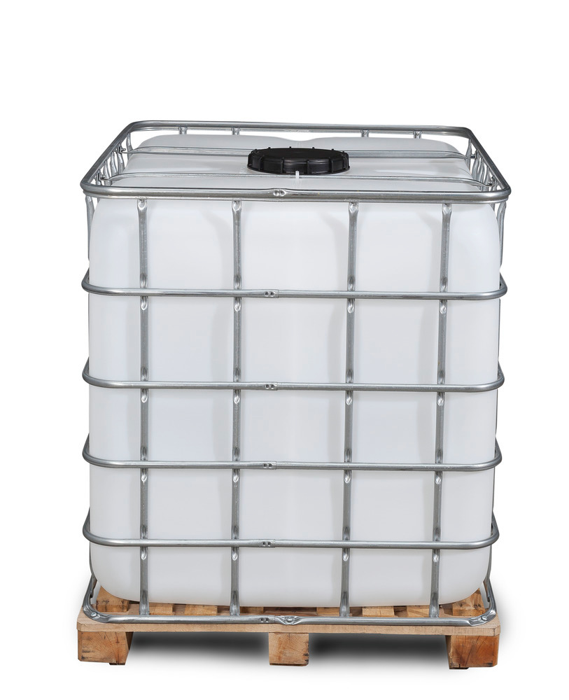 Recobulk IBC Container, Holz-Palette, 1000 Liter, Öffnung NW225, Auslauf NW80 - 5