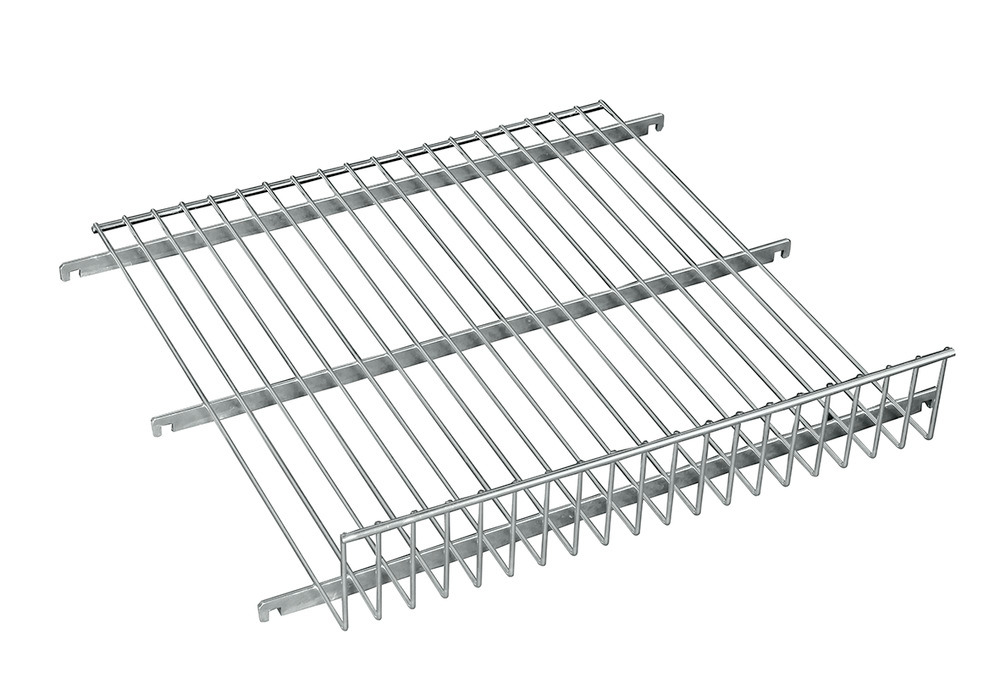 Mesh shelf for steel roll box pallets 600 x 600 mm, with 100 mm edge - 1