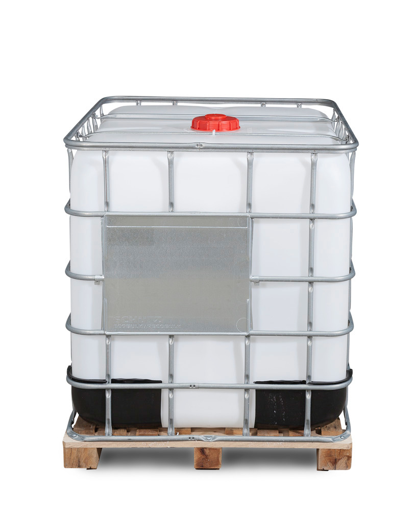 Recobulk IBC hazardous goods container, wooden pallet, 1000 litre, NW150 opening, NW80 drain - 5