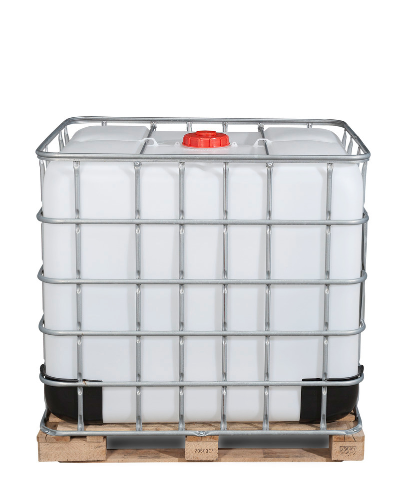 Recobulk IBC hazardous goods container, wooden pallet, 1000 litre, NW150 opening, NW80 drain - 4