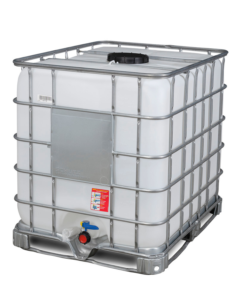 Recobulk IBC container voor gevaarlijke goederen, st. pallet, 1000 L, opening NW225, uitgang NW50 - 3